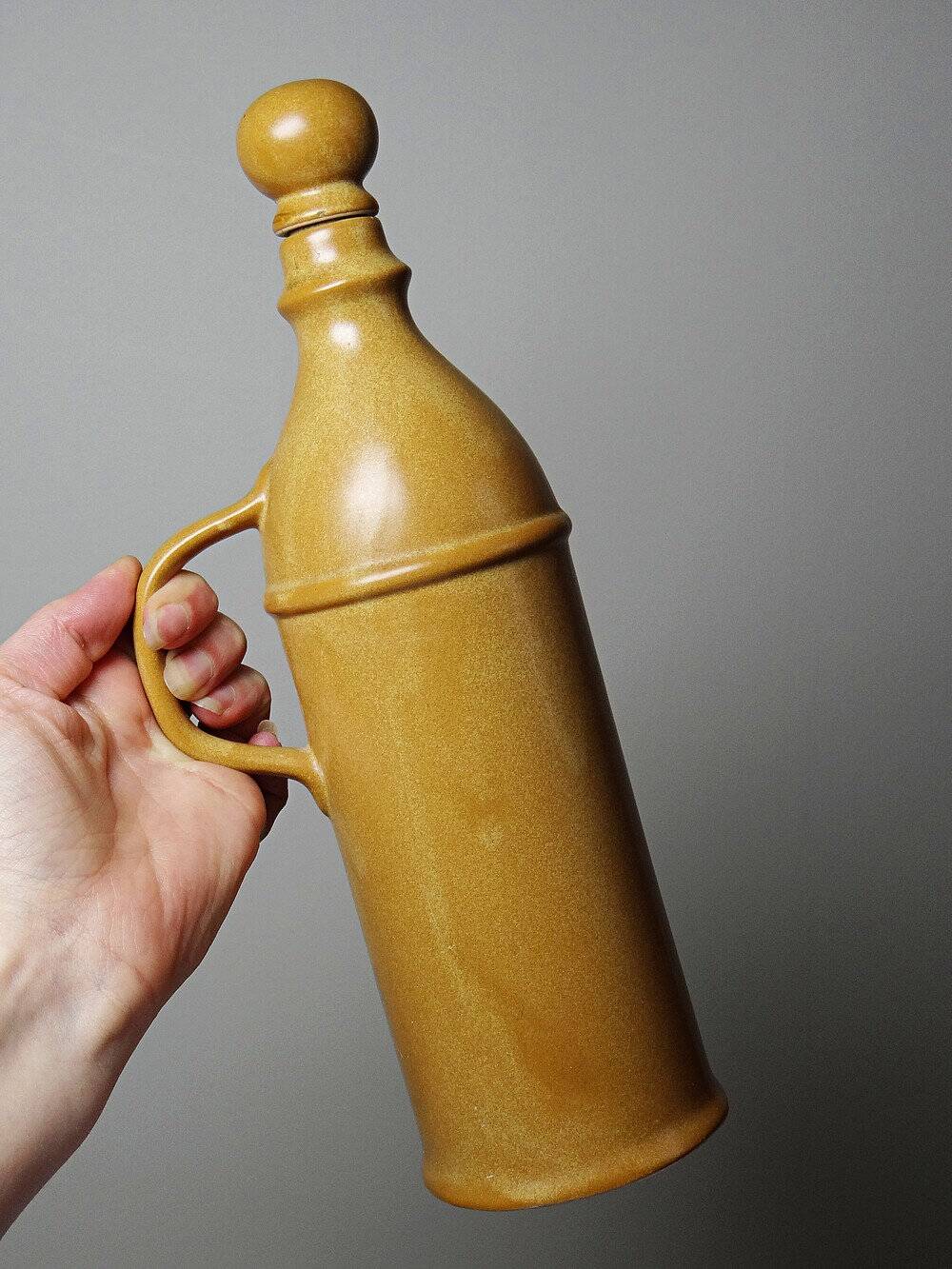 Ceramic bottle / jug / carafe in vintage stoneware style from the 60s-70s.