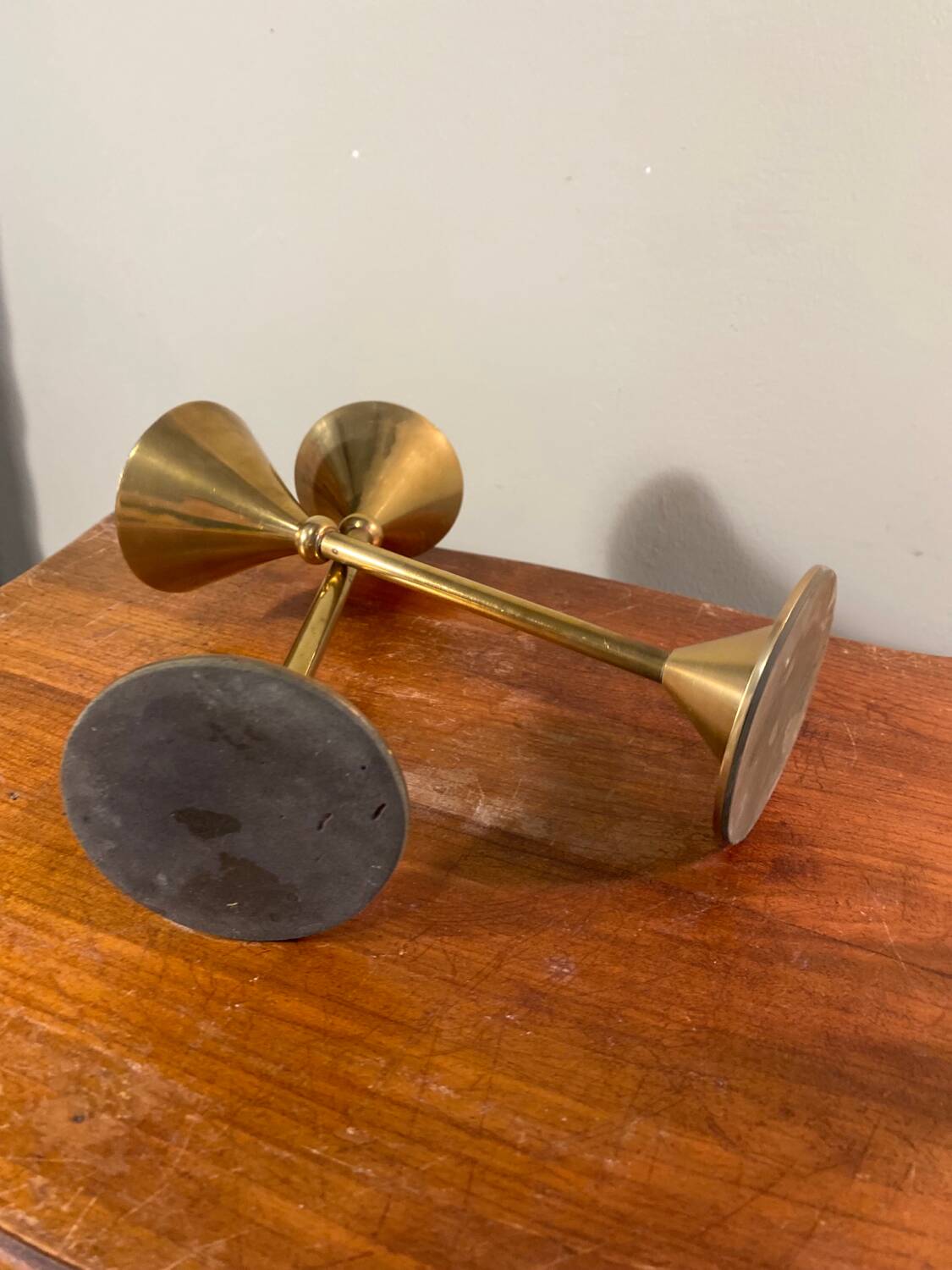 Pair of golden candlesticks