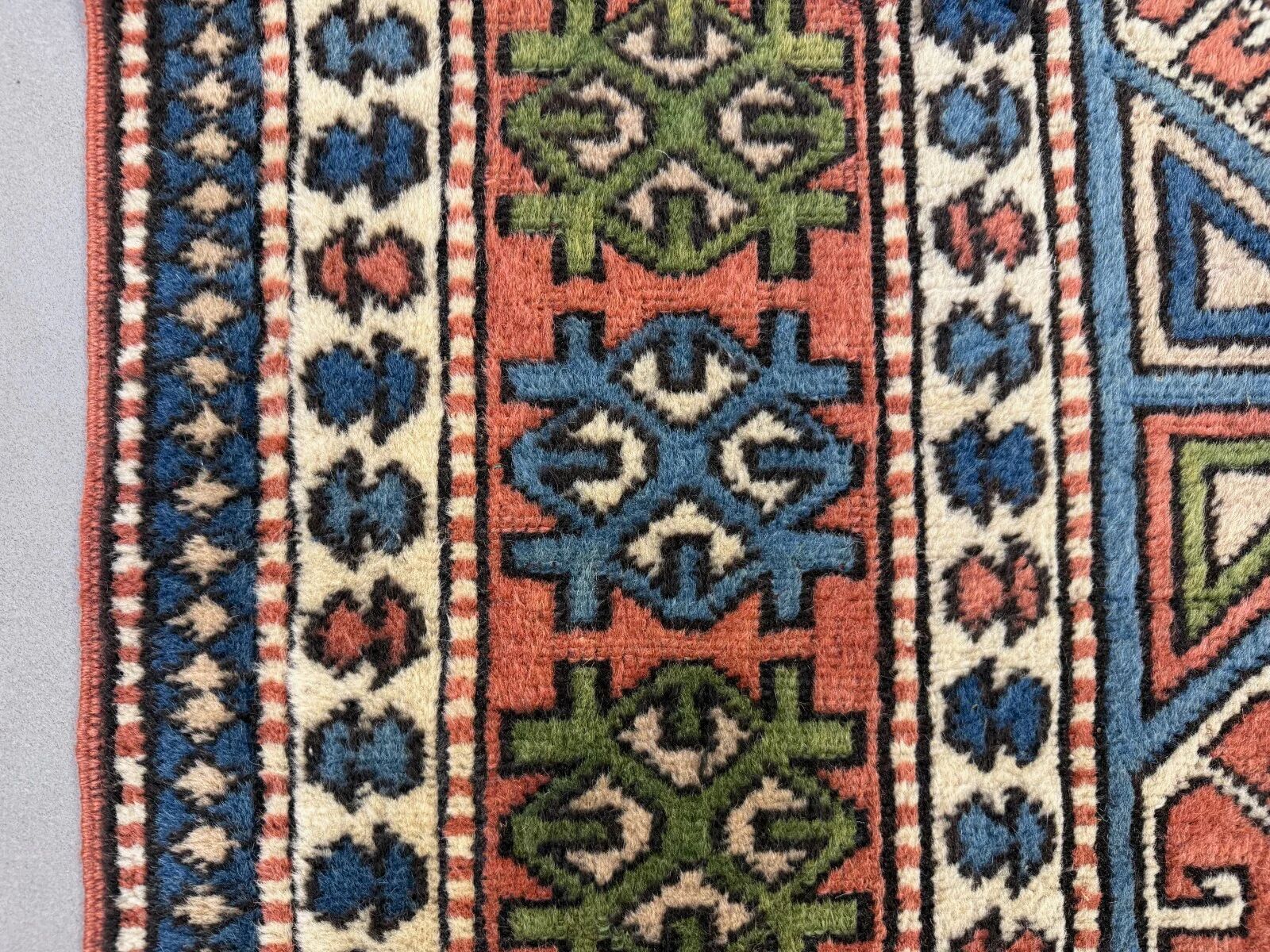 Turkish Kazak rug 270x166 cm vintage carpet, tribal handwoven large 2526