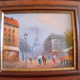 Oil on canvas eifel tower caroline burnett