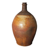 Potter bottle enamelled earth art-populaire XIXth