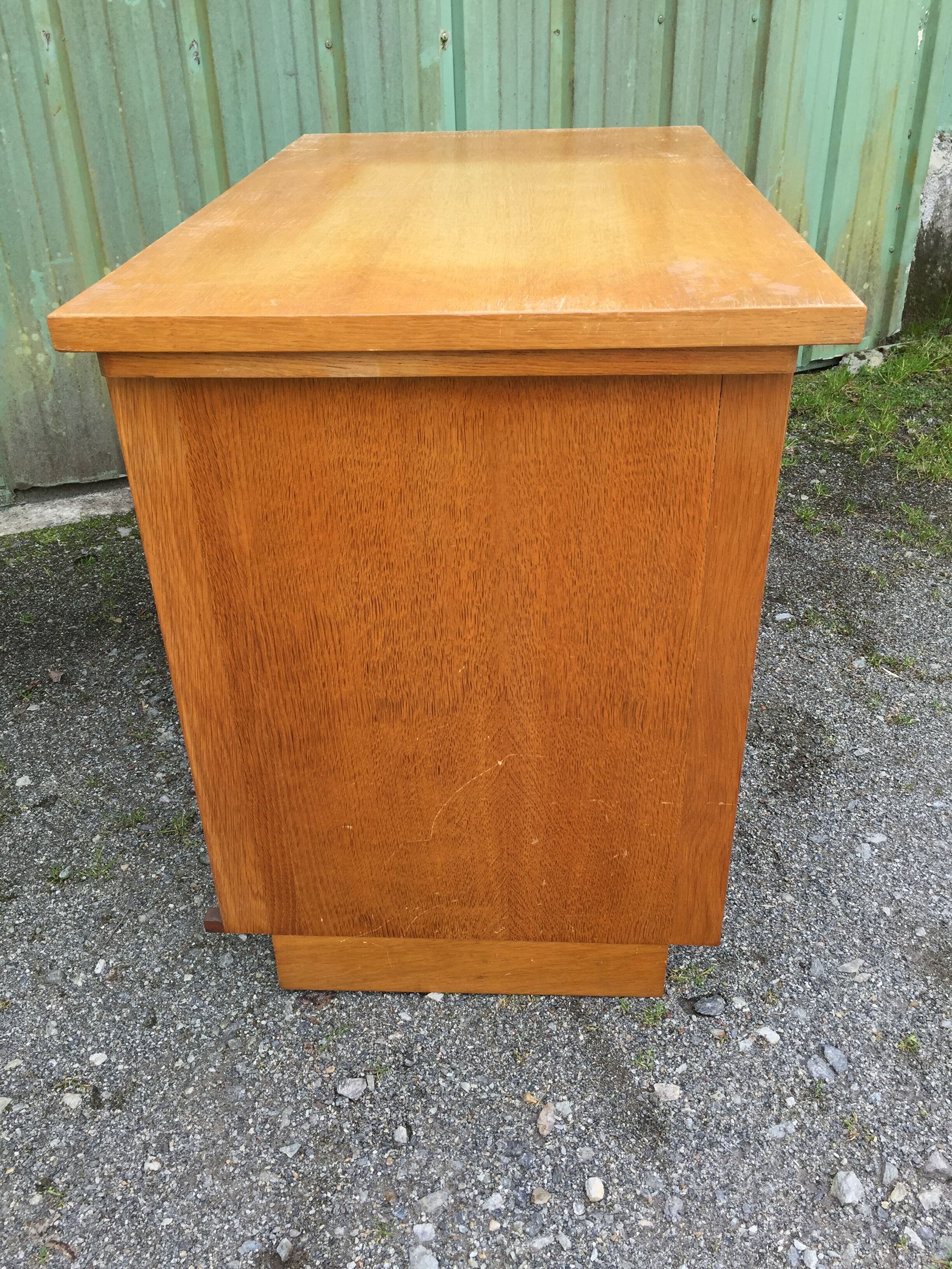 Vintage desk with 5 oak drawers