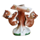 Zoomorphic salt and pepper shaker bears in slip