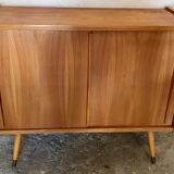 Vintage buffet sliding doors feet compass 1960's