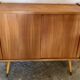 Vintage buffet sliding doors feet compass 1960's