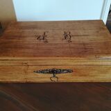 Initial original waxed wooden box j b