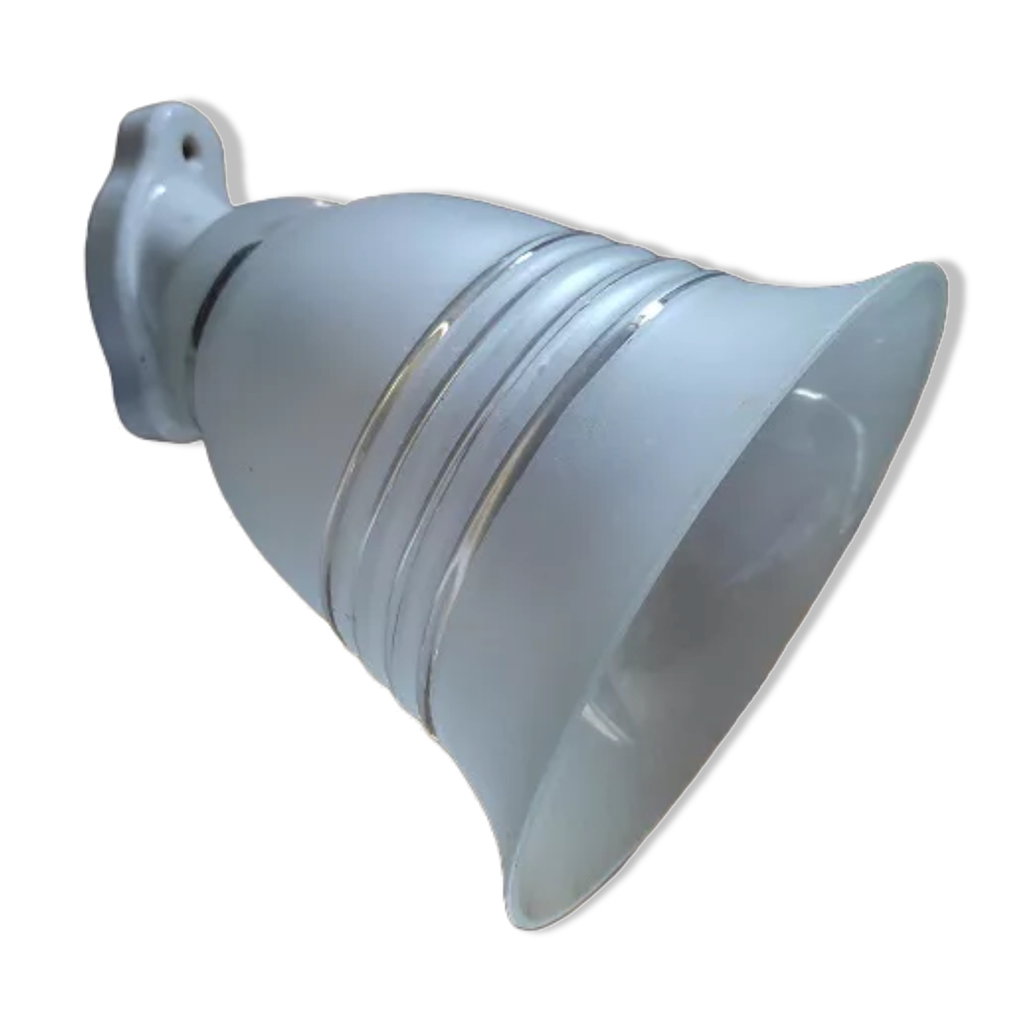 Wall lamp tulip frosted glass edging porcelain support dp 1122240