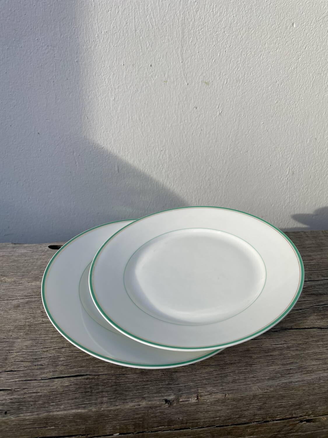 Pair of Parisian porcelain dinner plates