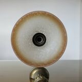 Pair of art deco wall lights in marbled glass and brass