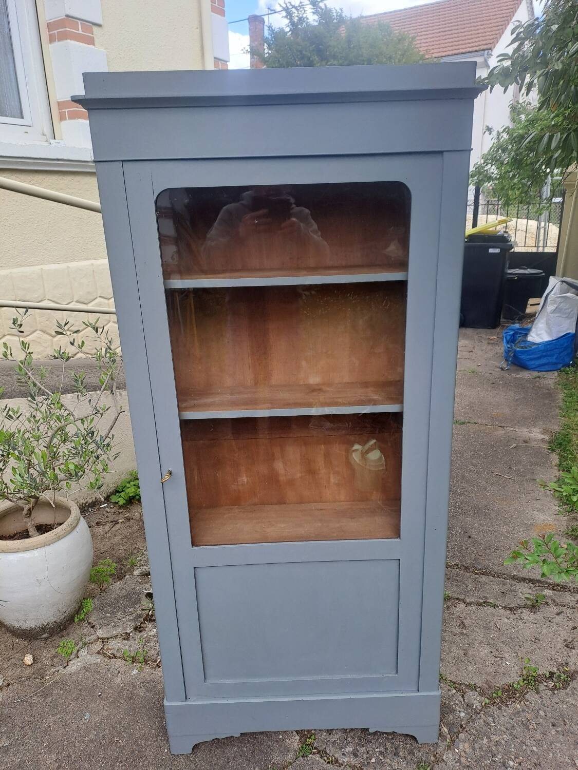 Armoire une porte vitrée  fin 19ème