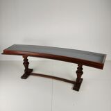 Oak museum display cabinet (1940s–50s) – horizontal curved model