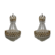 Lot - Pair of Swarovski crystal chandelier Italian design.