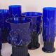 8 verres Pilgrim bleu cobalt