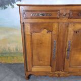 Louis XV high sideboard in cherry wood, Louis XV style