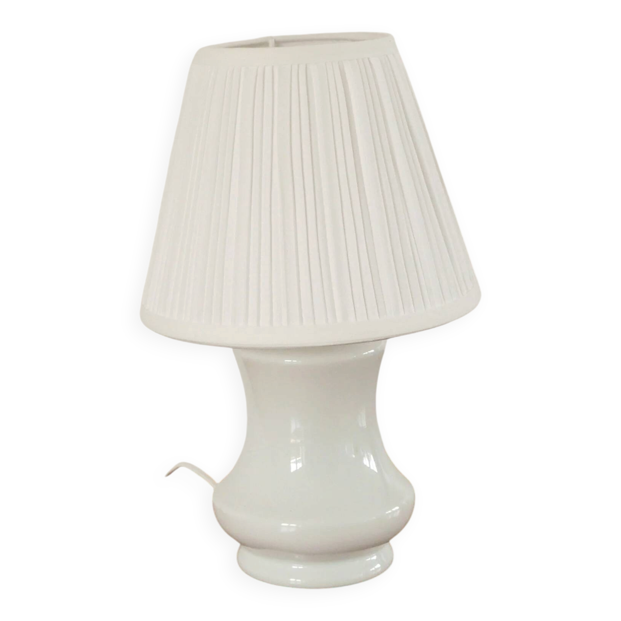 Table lamp in ceramic, white, 1960