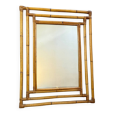 Miroir en rotin, France années 60