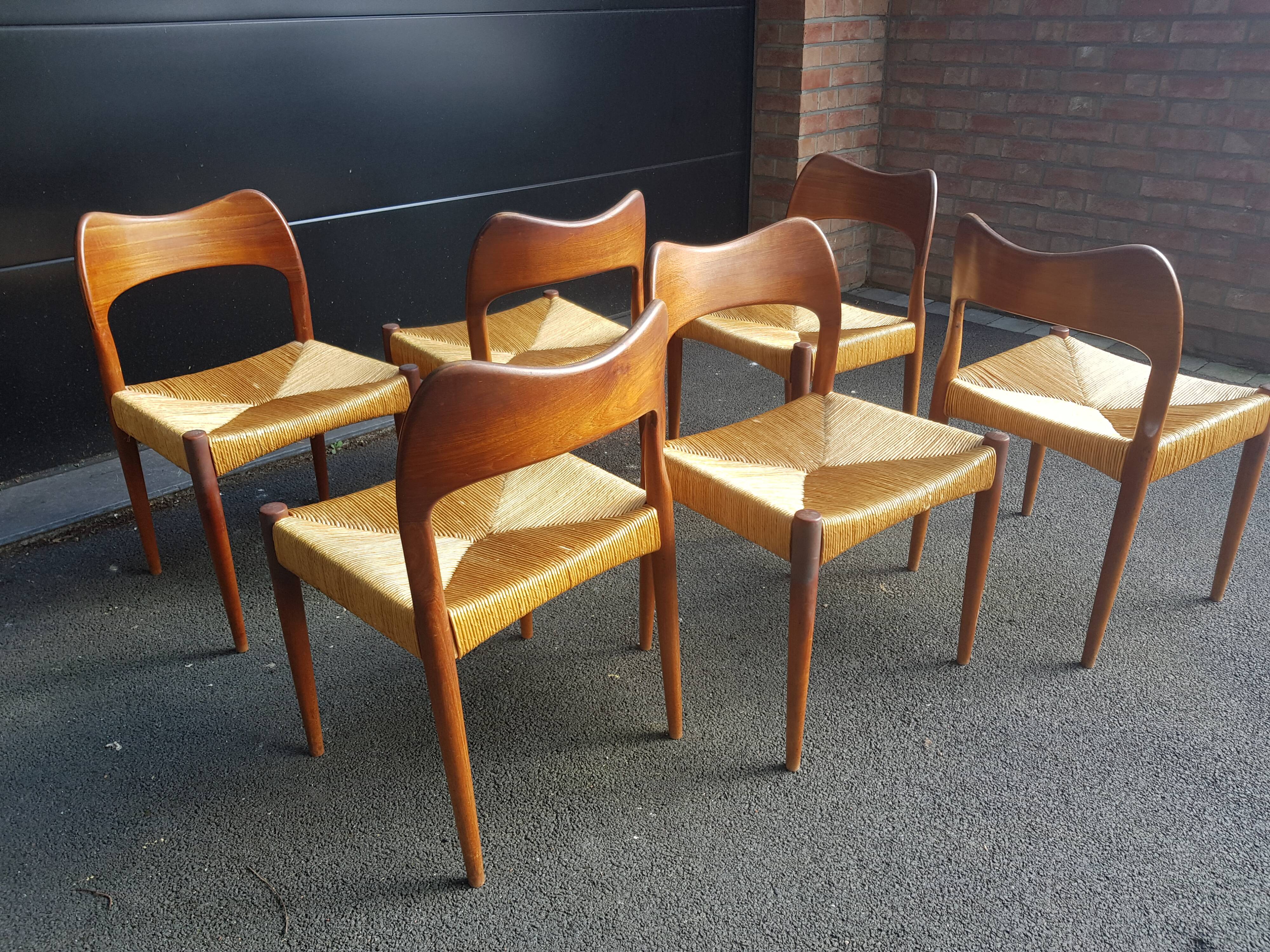 Niels O. Moller straw chairs