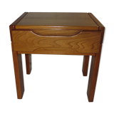 70s quality elm bedside table NF Prestige
