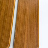 Ensemble de 2 étagères murales en teck du milieu du siècle, années 1970