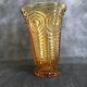 2 moulded pressed glass vases