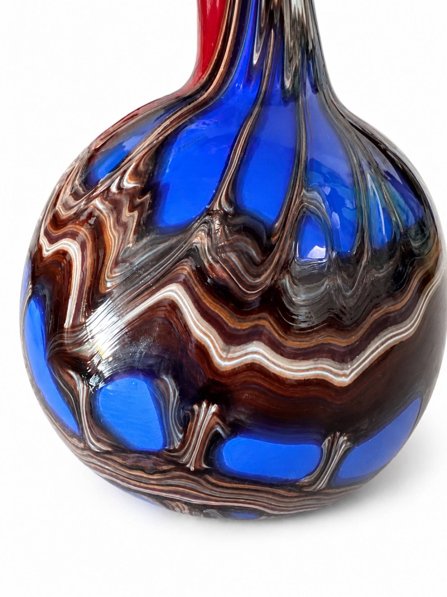 Vase de sol en verre de Murano sculpture 64 cm style mid-century moderne Fenicio Somm