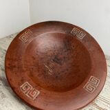 Large glazed terracotta salad bowl