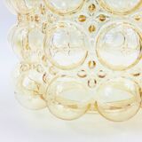Mid-Century Amber Bubble Glass Ceiling Light/Pendant by Helena Tynell for Limburg, Germany, 1960s