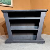 Old wooden counter, black patina