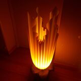 70's georgia jacob lamp, gold leaves