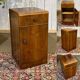 English Art Deco bedside table from the 1950s in walnut.