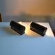 Pair of vintage Ikea 1980s Typ V 413 black wall lamps
