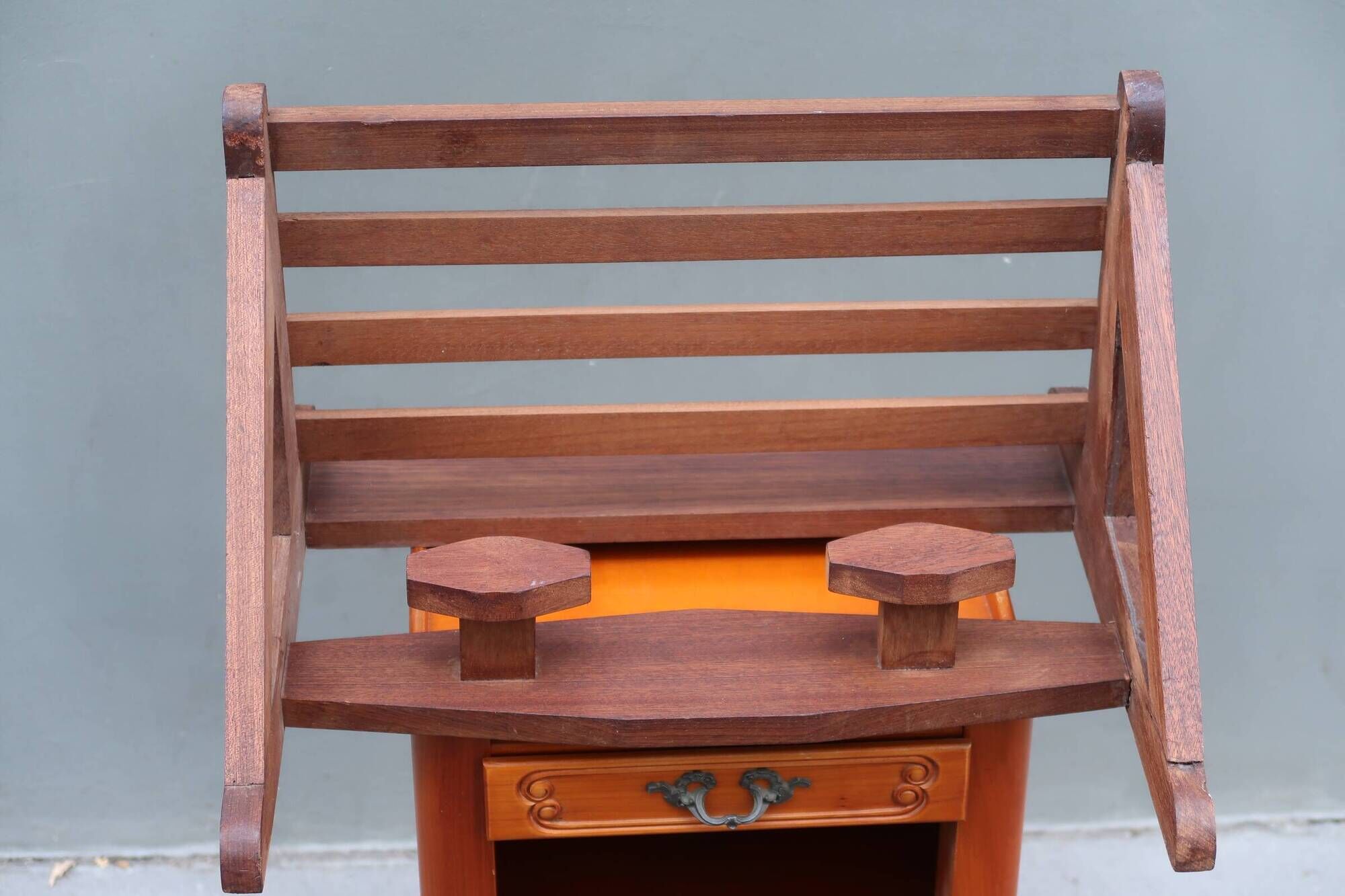 1950s wall coat rack in teak