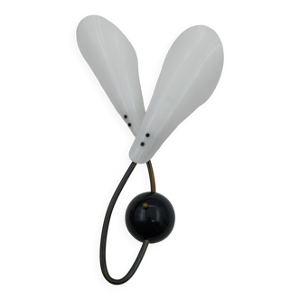 Brass wall light and plexiglass tulip