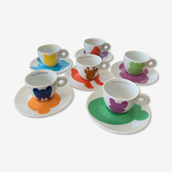 6 cups Rosenthal Illy Collection by Jeff Koons