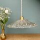 Vintage moulded glass pendant light - tableware collection - (CVE1)
