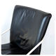 Series of 4 leather chairs, white lace-up sled