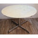 Table de repas vintage roche bobois en marbre et métal 1970