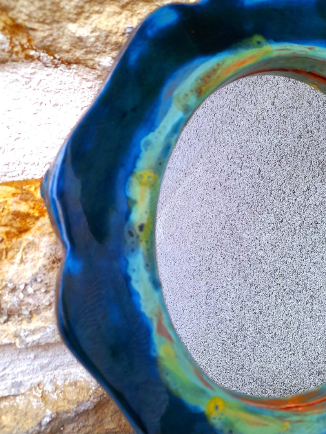 Handcrafted ceramic mirror