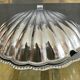 Vintage shell butter dish in glass and stainless steel