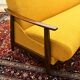 Scandinavian-style yellow boucle sofa with folding function, 1960s