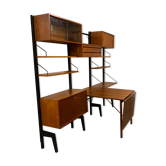 Vintage Scandinavian Teak wall unit by Poul Cadovius for royal system, 1950s