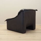Leather armchair, Italian design, 1960s, production: Italy
