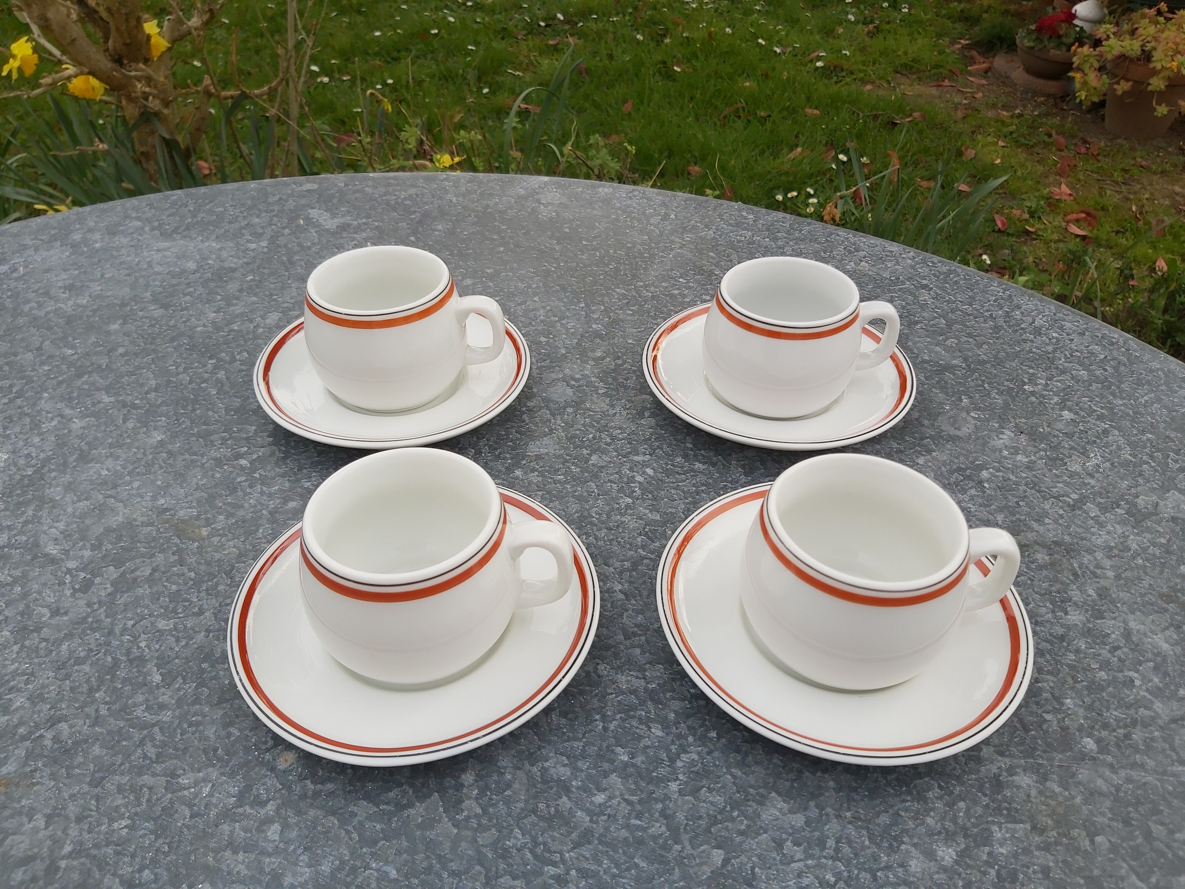 4 cups porcelain bistro from Auteuil