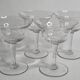 Ensemble de 4 coupes à champagne en cristal gravé 12 cm