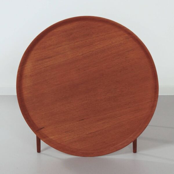 TABLE BASSE RONDE PAR HANS OLSEN POUR VISKADALENS MÖBELINDUSTRI, ANNÉES 1960   SCANDINAVE MODERNE