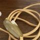 Ceramic lamp, 2M fabric cable, cotton lampshade