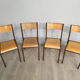 4 chaises d'école Mullca vintage