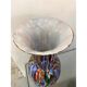 Contemporany vase murrine sphere in murano style glass with multicolored murrine like venini style b