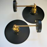 Pair of industrial wall light