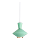 Green diabolo pendant lamp with gilding chandelier vintage luminaire